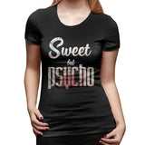 Women’s T-shirt Sweet But Psycho Soft Round Neck Short Sleeve Tops