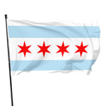 Fly Breeze 3 X 5 Ft Flag Chicago City Flag Polyester Double Stitched Brass Grommets for Indoor Outdoor