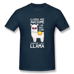 Men's Graphic T Shirt Llamas Are Awesome I Am Awesome Therefore I Am A Llama Cool Crew Neck Short Sleeves Tee