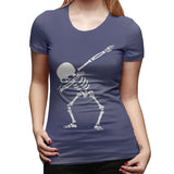 Novelty T Shirt for Women Skull Flowy Crew Neck Short Sleeve Tops