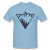 Men's Graphic T Shirt Mountain Breathable Crew Neck Short Sleeves Tee