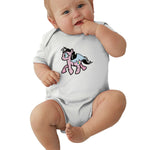 Toddler Climbing Bodysuit Small Pony Cartoon Graphic Unisex Babys Short Sleeves Playsuit