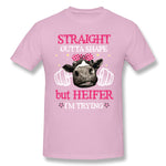 Men's Casual T-shirt Straight Outta Shape But Heifer Im Trying For Dark Comfy Round Neck Short Sleeves Shirt