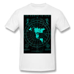 Men's Graphic T Shirt The Earth Is Flat Breathable Crew Neck Short Sleeves Blouse Tops