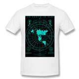 Men's Graphic T Shirt The Earth Is Flat Breathable Crew Neck Short Sleeves Blouse Tops