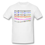 Mens Novelty T-Shirt Music Background Music Note Comfortable Crew Neck Short Sleeves Tee