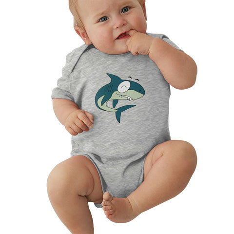 Toddler Climbing Bodysuit Shark Colors Print Graphic Infant Boys Girls Short Sleeves Climbing T-Shirt