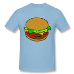 Men's Graphic T Shirt Hamburger Cheeseburger Fast Food Comfy Crew Neck Short Sleeves Tees