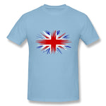 Men's Casual T-shirt Union Jack Style O-Neck Short Sleeves Blouse Tops