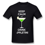 Mens Novelty T-Shirt Drink Appletini Breathable Round Neck Short Sleeves Tee