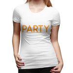 Womens Graphic T-Shirt I Like To Party Sexy Crew Neck Short Sleeve Tee