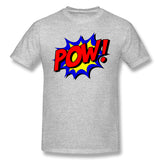 Men's Graphic T Shirt Pow Comic Comic Book Fight Breathable Round Neck Short Sleeves Tees