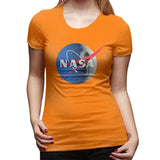 Women's Casual T-shirt NASA Logo Soft Crew Neck Short Sleeve Tee