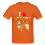 Mens Novelty T-Shirt I Love Chow Chow Comfy Crew Neck Short Sleeves Tees