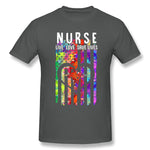 Men's Graphic T Shirt Nurse Live Love Save Lives Cool O-Neck Short Sleeves Blouse Tops