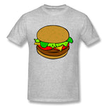 Men's Graphic T Shirt Hamburger Cheeseburger Fast Food Comfy Crew Neck Short Sleeves Tees