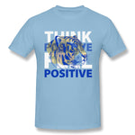 Men's Casual T-shirt Tiger Think Positive Fell Positive Cool Round Neck Short Sleeves Tees