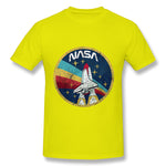 Men's Casual T-shirt NASA Style Crew Neck Short Sleeves Shirt