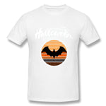 Cotton T Shirt for Men Funny Happy Halloween Beautiful Bat Breathable Round Neck Short Sleeves Tee