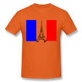 Men's Graphic T Shirt Eiffel Tower France Flag Tower Cool O-Neck Short Sleeves Tees