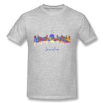 Men's Graphic T Shirt Jerusalem City Skyline Comfortable Round Neck Short Sleeves Blouse Tops