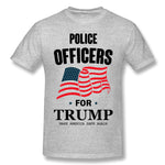 Men's Graphic T Shirt Police Officers For Trump Make America Safe Again For Light Comfortable Crew Neck Short Sleeves Tees