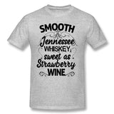 Men's Graphic T Shirt Smooth Jennessee Whiskey Sweet As Strawberry Wine For Light Breathable O-Neck Short Sleeves Tee