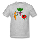 Mens Novelty T-Shirt Vegetable Gear - Three Cool Vegetables Comfortable Round Neck Short Sleeves Tee