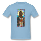 Men's Casual T-shirt Leonard Stained Glass Style O-Neck Short Sleeves Tees