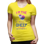 Women’s T-shirt Gay Pride - Bi-Sheep Summer O-Neck Short Sleeve Tops