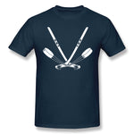 Men's Casual T-shirt Ice Hockey Stick Crossed Skate Puck Comfy Round Neck Short Sleeves Tee