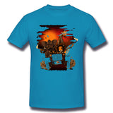 Cotton T Shirt for Men Safari Revenge Comfortable O-Neck Short Sleeves Tees