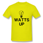 Men's Graphic T Shirt Watts Up Light Bulb Comfortable Round Neck Short Sleeves Tee