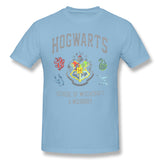 Cotton T Shirt for Men Hogwarts Cool O-Neck Short Sleeves Tees