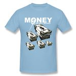 Men's Graphic T Shirt Money# Comfy Round Neck Short Sleeves Blouse Tops