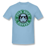 Cotton T Shirt for Men Star Duck Coffee Comfortable Crew Neck Short Sleeves Shirt