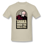 Cotton T Shirt for Men Shaka, When The Walls Fell Comfortable Round Neck Short Sleeves Shirt