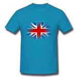 Men's Casual T-shirt Union Jack Style O-Neck Short Sleeves Blouse Tops