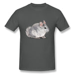 Cotton T Shirt for Men Chinchilla Breathable Round Neck Short Sleeves Tee