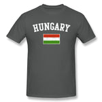 Men's Casual T-shirt Hungary Flag Cool Round Neck Short Sleeves Blouse Tops