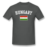 Men's Casual T-shirt Hungary Flag Cool Round Neck Short Sleeves Blouse Tops