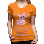 Women’s Cotton T Shirt Cute Kitty Cat Sexy Crew Neck Short Sleeve Tee