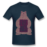 Men's Casual T-shirt Free Hugs Bear New Comfortable Crew Neck Short Sleeves Shirt