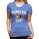 Women’s Cotton T Shirt Guinea Pig Funny Design - Guinea Pig Dad Flowy O-Neck Short Sleeve Tee