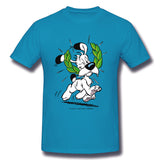 Mens Novelty T-Shirt Asterix & Obelix Dogmatix Laurel Wreath Cool O-Neck Short Sleeves Tee