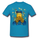 Men's Graphic T Shirt Vincent Van Gogh Cartoon Beard Illustration Bearde Breathable O-Neck Short Sleeves Shirt