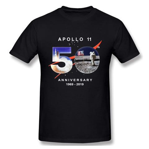 Men's Casual T-shirt Astronaut Moon Landing 50th Comfortable Round Neck Short Sleeves Tees