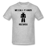 Men's Casual T-shirt We Call It Hard Record Logo 5 Style Round Neck Short Sleeves Shirt