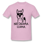 Mens Novelty T-Shirt No Drama LLama Comfy Round Neck Short Sleeves Tees