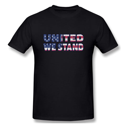 Cotton T Shirt for Men Saying Political United States Style O-Neck Short Sleeves Blouse Tops